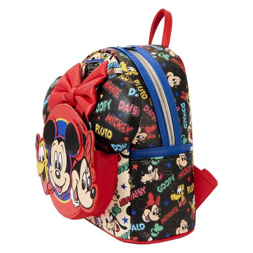 Mochila + diadema orejas Mickey and Friends Classic Disney Loungefly 26cm lateral